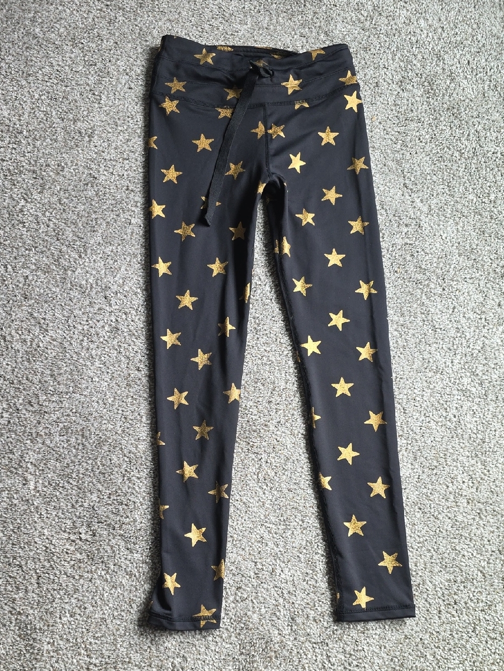 C&C California Black Leggings with Gold Star Print